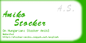 aniko stocker business card